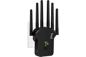 AENXWA WLAN Amplifier, 1200 Mbit/s WLAN Repeater, 5G & 2.4G Dual Band Ultraxtender WiFi Amplifier with LAN Connection, WPS, Compatible with 99% Standard WiFi Routers, Covers up to 9200Sq.ft and 35 Devices