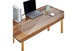 YUNSHANGHE Clear Desk Mat 100 x 40 cm Non-Slip Clear Desk Pad Protector with Round Edge Waterproof Desk Table Cover Mat for Office Home and School