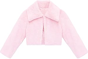 Lilax Girls Cozy Faux Fur Bolero Dress Coat