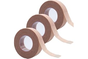 GZQINGYONG 3 Rollen Micropore Tape Selbstklebender Verband Mikroporen Band Flexibles Hautband Atmungsaktives Nasenband Mullband für Wundversorgung,Sport,Wimpernverlängerung-1,25cmx9,14m