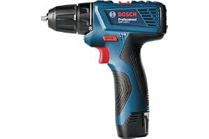 BOSCH Professional GSR 120 Li Cordless Drill Driver Speed (1st/2nd)- 0-400/0-1500 RPM Torque (Hard/Soft)- 30/14 Nm | Chuck Capacity of 10 mm | 1 12V Battery & 1 charger Included| 1 Year Warranty Blue