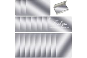 FONLAND Metal Cards Blank, 100Pcs Metal Cards Engraved, Metal Business Cards Engraving Aluminium Alloy Thickness for Customer DIY Gift Lable Tag Cards 10 Colors(Silver)