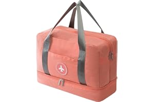 ANSHUKE Sac de Sport Unisexe avec Compartiment à Chaussures, Sac à Main 20L, Imperméable Sacs de Voyage de Grande capacité Portable Sac Taille unique Gym Fitness (Orange) (Orange)