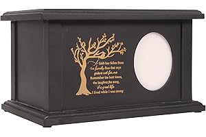 YOUDEAR MEMORIALS Wooden Urns for Human Ashes - Wood Cremation Urns Adult for Funeral, Burial or Home - Urns for Ashes Men Women - Decorative Urn for Ashes Male Female (Tree of Life)