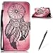 Produktbild Feeltech Sony Xperia X Performance Hülle,Sony Xperia X Performance Magnet Leder Wallet Cover,Elegant Soft PU Kartenfach Extra Dünn Tasche Bunte Relife-Muster [Stand Funktion] Karte Halterung Klapp hülle Flip Book Design Case Flexible TPU Ultra Slim Inner Bumper Tasche mit Landyard [Free Stylus] für Sony Xperia X Performance - Schwarzer Traumfänger
