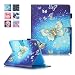 Produktbild iPad 2 iPad 3 iPad 4 Hülle, Deenor Bunte Malerei and Stylish Wallet Hülle PU Leather Abdeckung Stand Flip Schutzhülle Hülle für Apple iPad 2 iPad 3 iPad 4 Generation.[Golden butterfly]