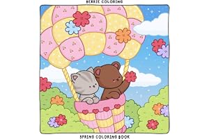 Berrie Coloring Spring: Cute and Cozy Coloring Book for Adults & Kids Featuring Easy to Color Animal Illustrations and Adorable Scenes