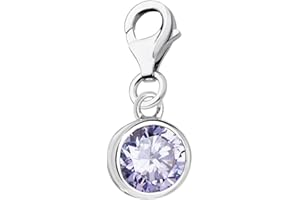 Quiges Charm con Cierre en Argent 925 Cristales de Zirconia para Pulseras