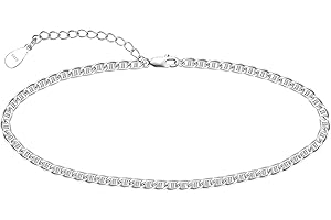CHIC & ARTSY Damen Fußkettchen Armband 925 Sterling Silber Kette Strand Sandale Barfuß verstellbares Geschenkbox