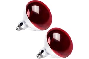 GlowUp Ampoule Infrarouge Chauffante 250W E27, R125 Graduable Lampe Chauffante, Ampoules Chauffantes Infrarouges Réflecteur pour Chiot, Poussin(Lote de 2)