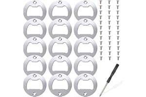 15 Sets Edelstahl Flaschenöffner Einsätze Hardware, MaehSab Metalleinsatz Teile Kit für Flaschenöffner Harz Gießformen, Harz Holzarbeiter Bieröffner DIY Zubehör