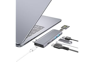 ZanBix USB C Hub, 7-in-2 USB Adattatore per MacBook Pro Air Thunderbolt 4 Dock HDMI 4K, 100W PD, 40Gbps, USB-C 3.0, 2 USB-A 3.0, Lettore Schede SD/TF, Compatibile con MacBook M1/M2/M3/M5
