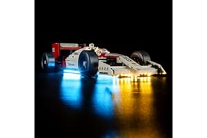 GEAMENT Oświetlenie LED Kompatybilne z LEGO McLaren MP4/4 i Ayrton Senna Icons 10330 Model do Składania Klocków (Zestaw Modeli Niezawarty)