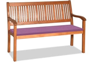 Orumrud Cuscino per panchina da giardino 120x40x3cm, cuscino per panca da pranzo e patio, cuscino lungo per panca per interni ed esterni，Antiscivolo, con fascette,Viola