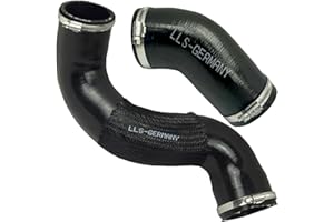 LLS-GERMANY 2x Ladeluftschlauch Turboschlauch kompatibel mit Nissan Pathfinder, 3.0 dCi, 3.0 dCi 4x4, 144635X21B, 144635X22C