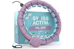 Swiss Activa+ Cerceau Hula Hoop Fitness Minceur per Adulte- Houla Hop Fitness Perte de Poids - Cerceau Amincissant - Oulaoup Fitness - Cerceau Fitness - Easy Slim Cerceau Pilates