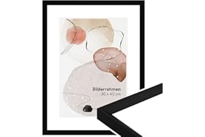 WANDStyle H080 Modern Picture Frame 18 x 24 cm Black Wooden Picture Frame Vintage Made in Germany