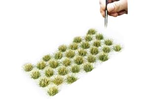 RHQFDM 32 PCS modello fare erba statica ciuffi erba statica modello fare decorazione in miniatura per DIY ferroviario treno paesaggio erba artificiale decorazione erba in miniatura (Erbe invernali