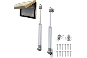 QTKSCEADLNCE 2 Stück Hydraulic Gasdruckfeder Schranktür, 200N Gasdruckfeder Klappenbeschlag Möbel Gasdämpfer Strut Lift Dämpfer Gasfeder Klappenfeder für Schrank Möbeltür Kompressionsfeder Druck Weichschließen