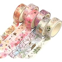 3-Roll Gold Grid Washi Tape Set - Decorative Masking Tape For Journals & Crafts