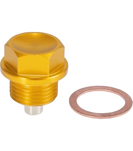 Bouchon De Vidange Magnétique M18 X 1.5 Pour Carter D'huile Moteur - Doré, En Alliage D'aluminium - X AUTOHAUX