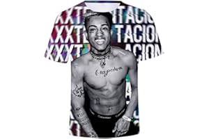 Tomwell Herren und Damen Hip Hop T-Shirt Lil Peep und Xxxtentacion Fan Shirt 3D Drucken Kurzarm Oberteile Bekleidung Sommer lockere Kleidung atmungsaktiv Tops