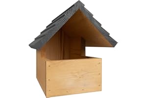 Windhager Caja Nido Semiabierta para Aves Silvestres, Resistente a la Intemperie, para Petirrojos, Mirlos, Casa para Pájaros, Resistente a la Intemperie
