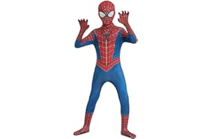 ZUOZHE Spiderman Kostüm Kinder,Spiderman Homecoming Kostüm,Super Hero Spiderman Kostüm für Erwachsene,Halloween Cosplay BüHnen Performance Anzug,Spiderman Web Verkleidung Party Cosplay Kostüm