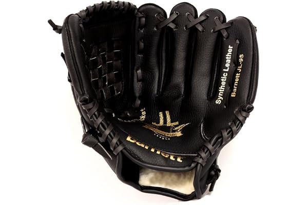 BARNETT JL-95 Gant de Baseball Initiation PU Infield 9,5, pour droitier REG, Noir