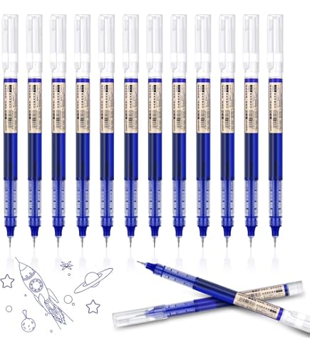 OFFICER PRODUCTS Penne A Sfera In Gel, 50 Pezzi, Inchiostro Nero, Punta 0,5 Mm, Impermeabile E Indelebile, Per Ufficio E Scuola - 2