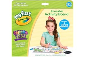 CRAYOLA MyFirst Colour & Erase Reusable Activity Board (Includes 4 Washable Markers) | Lets Kids Create & Erase Over Again | Ideal for Kids Aged 3+
