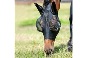 Busse Fliegenmaske Twin Fit Flexi in schwarz