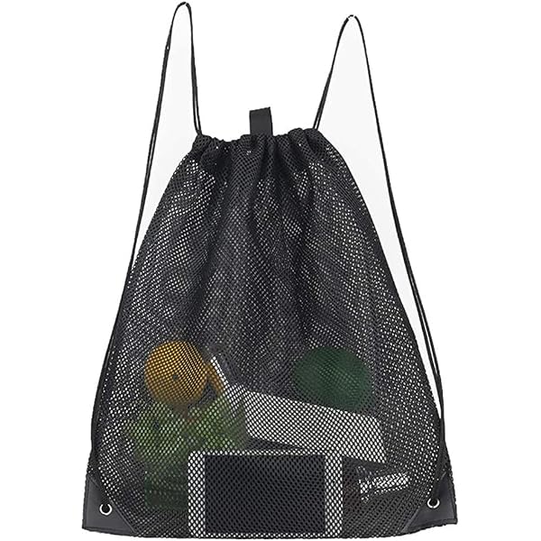 Time2go Wasserdichter Rucksack Mit Kordelzug – Für Sport, Strand & Reisen, Mit Netztaschen (für Damen & Herren)