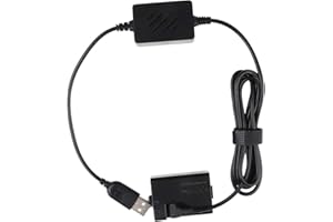 HINCORE DR-E10 DC-Koppler, ACK-E10 USB-Energien-Installationssatz-Wechselstrom-Adapter-Ersatz, LP-E10 Dummy-Batterie für Canon EOS Rebel T3, T5, T6, EOS 1100D, 1200D, 1300D, Kuss X80 Kameras DSLR Kamera