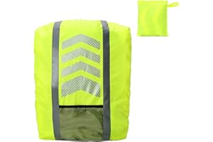 MEMOFYND 1 funda impermeable para la lluvia, mochila protectora, funda impermeable para el polvo, mochila de seguridad para conducción nocturna, funda reflectante, adecuada para senderismo, camping, ciclismo