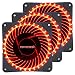 Produktbild Novonest Gehäuselüfter 120-LED Quiet Edition 120mm High Airflow rot LED Lüfter,33LED ,3 Stueck pro Packung