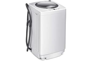 RELAX4LIFE Mni Lavatrice 3,5 kg/730Grili/240 W con Lavaggio Automatico, 6 Programmi, Caricamento dall’Alto, Pompa di Drenaggio, Centrifuga, Portatile per Appartamento, Campeggio, 40 x 42 x 75 cm