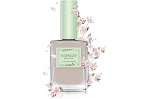 NATURABLOOM Nagellack schnelltrocknend beige (Moon Dust) - natürlicher Nagellack mit veganer Formel - atmungsaktiv, nachhaltiger und langanhaltend, 14 ml