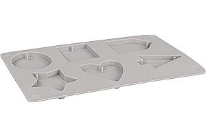 ‎RAYHER Rayher 36110000 Silikon-Gießform Deko-Formen, 14,5 x 26 x 1 cm, 6 Motive, Form zum Ausgießen mit Schmuck-Beton, Art Resin Gießharz, Raysin-Gießpulver, Geschenkanhänger, Christbaumanhänger,Weiß, Normal
