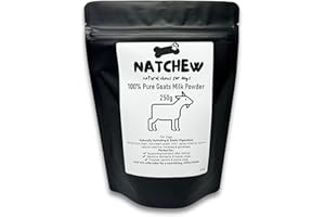 PAWSTRADING NATCHEW 100% Pure Goats Milk Powder for Dogs – 250g | Natural Hydrating & Digestive Support | No Additives | Complementary Feed for Puppies, Seniors & Active Dogs