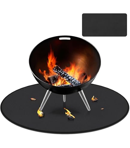 Untergrillmatte Rund, 81,3 Cm – Feuerfest, Wasserdicht, Für Grill, Smoker & Kamin, Schutz Für Deck & Terrasse