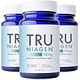 TRU NIAGEN Niacin as Nicotinamide Riboside NAD+ Supplement for Reduction of Tiredness & Fatigue, Patented Formula NR - 3X 30 Count - 300mg