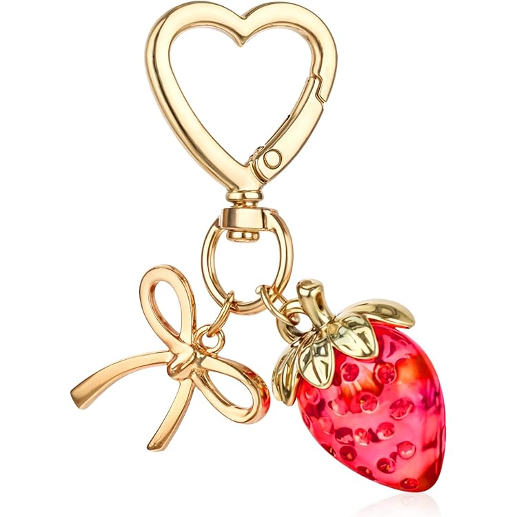 Tyqour 2 stuks bloem sleutelhangers, tas hanger sleutelhanger voor vrouwen schattige tas bedels decoratie hanger moederdagcadeau kersenbloesem sleutelhanger dames (roze, wit), roze, 8.5cm