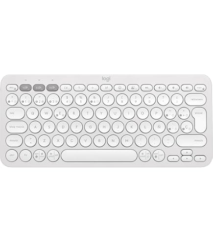 Lebakort Hard Travel Case For Logitech Pebble Keys 2 / K380s / K380 Bluetooth Keyboard - White Protective Carrying Case