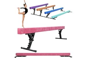 GMYPIC Poutre gymnastique Hauteur réglable poutre de gymnastique Enfant 244cm Poutre Gym Poutre d'équilibre au Sol, pour entraînement, Pratique, Sport Entraînement amateur et entraînement Professionnel