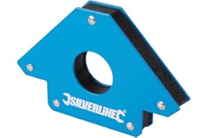 Silverline Welding Magnet – 125mm Diameter, 20kg Holding Force Magnetic Clamp for Metalworking & Fabrication (633756)