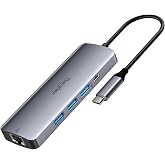 VegGieg Type-C to HDMI VGA Ethernet AUX 1*USB 3.0 2*USB PD100W TF SD Kart Okuyucu &Ccedil;oklayıcı D&ouml;n&uuml;şt&uuml;r&uuml;c&uuml;