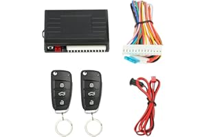 Funien Cerradura de la puerta del coche,Bloqueo de puerta de auto universal Sistema de entrada sin llave Sistema de cierre centralizado con control remoto con control remoto