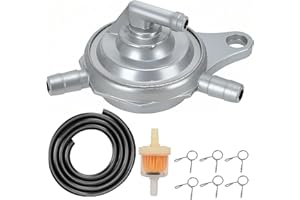 ZAMDOE GY6 50cc 150cc Vacuum Fuel Pump Petcock, 3-port valve Petcock for 125cc 60cc 80cc 139QMB for Taotao ATM50-A1 VIP50 for Thunder NQ50 for Kymco Agitity50 for Jonway for Roketa Scooter Motorcycle