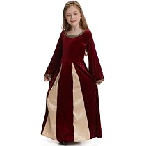 dressforfun Costume de princesse du château pour fille, robe longue, avec galons décoratifs dorés, avec bandeau (11-12 ans, n° 300977